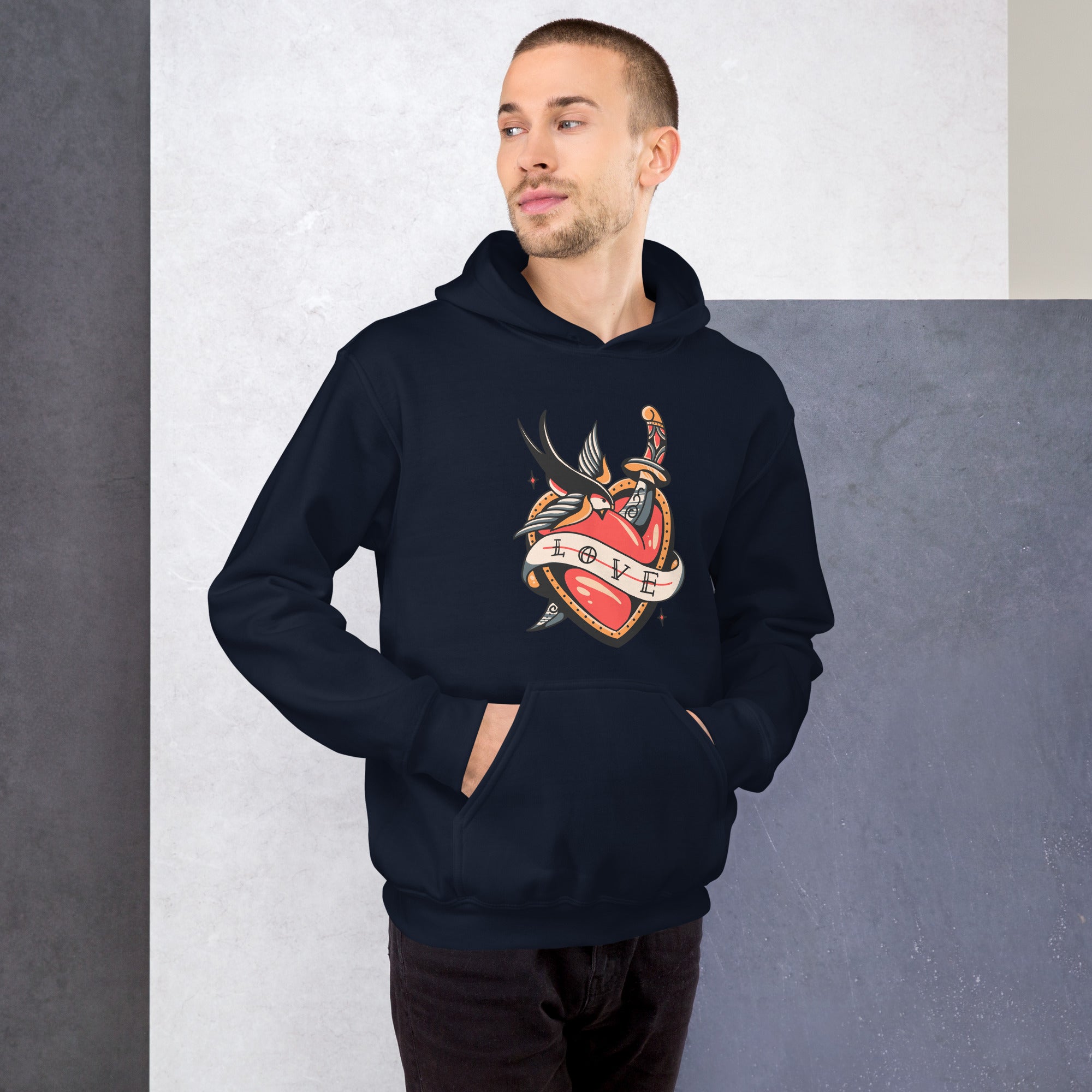 Love heart hoodie clearance